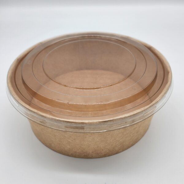 Saladier rond en carton kraft brun 1300 ml