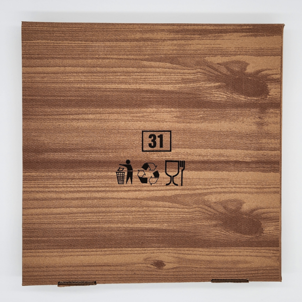 Boîte à pizza kraft 31x31cm – Image 2