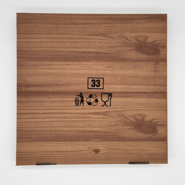 Boîte à pizza kraft 33x33cm – Image 2