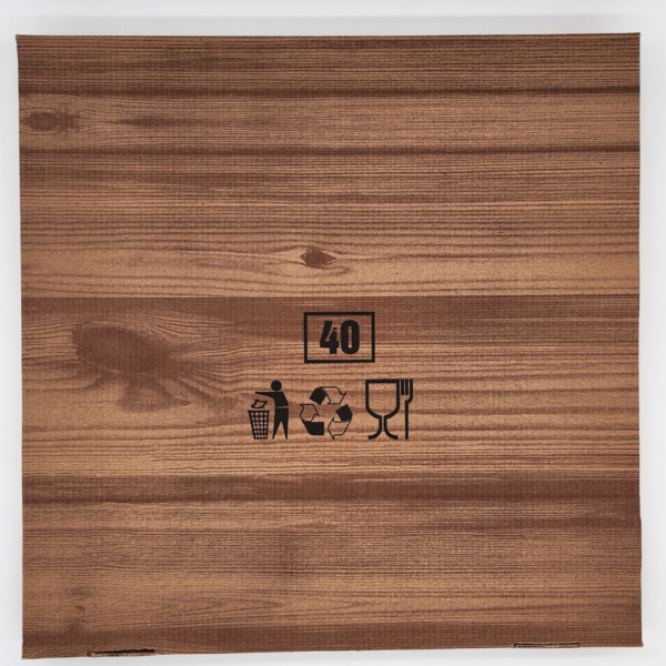 Boîte à pizza kraft 40x40cm – Image 2
